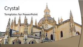  Presentation with mission - Audience pleasing slides consisting of church mission - segovia cathedral in spain europe backdrop and a white colored foreground