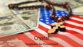  Presentation with rosary - Beautiful slides featuring church money - american flag with dollars backdrop and a coral colored foreground