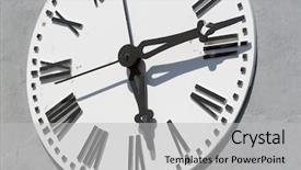  Presentation with clock face - Beautiful PPT layouts featuring church money - large outdoor clock face backdrop and a light gray colored foreground