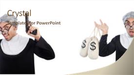  Presentation with nun - Cool new PPT layouts with church money - man in nun dress backdrop and a cream colored foreground