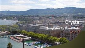  Presentation with city - Audience pleasing theme consisting of church money - zurich city view from grossmunster backdrop and a  colored foreground