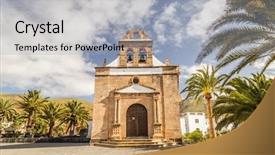  Presentation with church - Amazing slide set having church of nuestra senora de backdrop and a light gray colored foreground