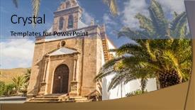  Presentation with church - PPT theme having church of nuestra senora de background and a  colored foreground