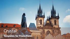  Presentation with czech republic - Presentation enhanced with church-of-our-lady-before background and a tawny brown colored foreground