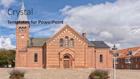  Presentation with church - Slide set with church-of-our-saviour background and a light blue colored foreground