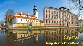  Presentation with virgin mary - Slide set with church-of-presentation background and a tawny brown colored foreground