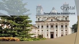  Presentation with old india - Amazing presentation theme having church-of-saint-cajetan backdrop and a light blue colored foreground