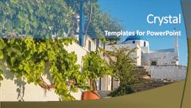  Presentation with constantine - Presentation theme featuring church of saint constantine background and a teal colored foreground