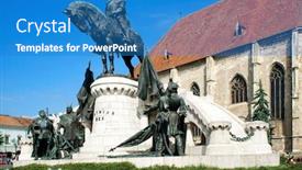  Presentation with gothic - Cool new PPT layouts with church-of-saint-michael backdrop and a teal colored foreground