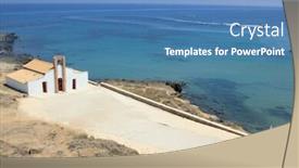  Presentation with zakynthos - Audience pleasing slides consisting of church of saint nikolas beach on zakynthos island greece backdrop and a teal colored foreground