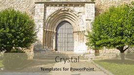  Presentation with church - Theme consisting of church-of-san-felipe-built background and a coral colored foreground