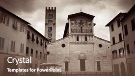  Presentation with church - Slide set with church of san pietro somaldi background and a  colored foreground