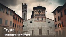  Presentation with church - Presentation theme enhanced with church of san pietro somaldi background and a  colored foreground