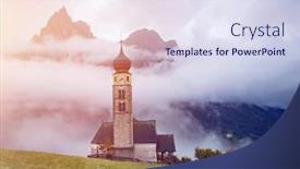  Presentation with magic - Slide deck consisting of church-of-san-valentino background and a sky blue colored foreground