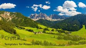  Presentation with church administration - PPT theme with church-of-santa-maddalena background and a gold colored foreground