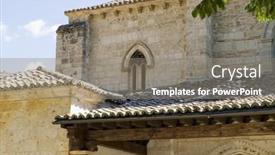  Presentation with santa - Cool new slide set with church-of-santa-maria-de backdrop and a gray colored foreground