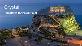  Presentation with santa - Slide set with church-of-santa-maria-dell background and a teal colored foreground