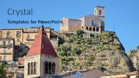  Presentation with church - Theme with church-of-santissimo-salvatore background and a light blue colored foreground