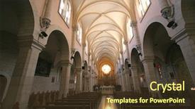  Presentation with church - Slides enhanced with church of st catherine bethlehem background and a tawny brown colored foreground