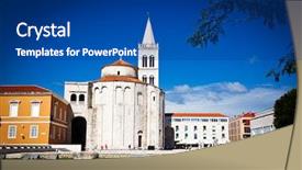  Presentation with croatia - Colorful slide deck enhanced with church of st donat zadar croatia backdrop and a ocean colored foreground
