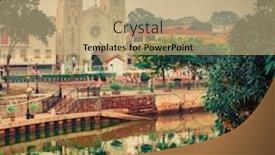  Presentation with malaysia - Presentation theme with church-of-st-francis-xavier background and a coral colored foreground