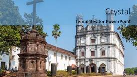  Presentation with goa - Slide deck with church-of-st-francis background and a light blue colored foreground