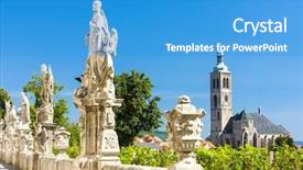  Presentation with kutna hora - Slide deck with czechoslovakia - church of st james background and a teal colored foreground
