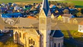  Presentation with joseph - Colorful presentation theme enhanced with church-of-st-joseph backdrop and a gold colored foreground