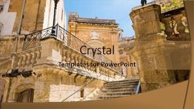  Presentation with malta - Slide set enhanced with church of st lawrence in valletta s birgu in malta background and a coral colored foreground