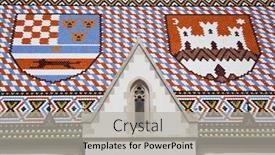  Presentation with croatia zagreb - Audience pleasing presentation theme consisting of church of st mark zagreb croatia backdrop and a light gray colored foreground