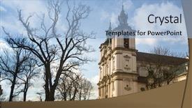  Presentation with bishop church - Cool new slide set with church of st stanislaus bishop backdrop and a light blue colored foreground