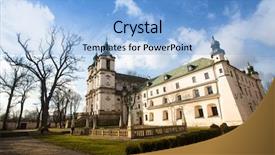  Presentation with bishop church - Amazing presentation theme having church of st stanislaus bishop backdrop and a light blue colored foreground