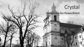  Presentation with bishop church - Theme having church of st stanislaus bishop background and a light gray colored foreground