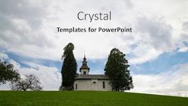  Presentation with church - Slide deck consisting of church-of-st-thomas background and a white colored foreground