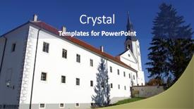  Presentation with virgin mary - Presentation with church-of-the-annunciation background and a ocean colored foreground