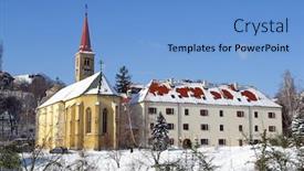  Presentation with virgin mary - Amazing presentation design having church-of-the-assumption backdrop and a light blue colored foreground