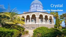  Presentation with pilgrimage - Slide set enhanced with church-of-the-beatitudes background and a teal colored foreground