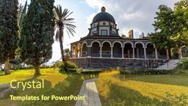  Presentation with italian - Presentation enhanced with church-of-the-beatitudes background and a tawny brown colored foreground
