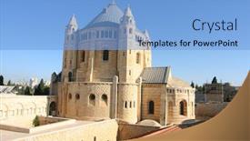  Presentation with jerusalem - Theme consisting of the dormition in jerusalem background and a light blue colored foreground