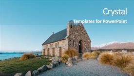  Presentation with new zealand - Presentation design having new zealand in late afternoon background and a light blue colored foreground