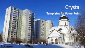  Presentation with god - Beautiful presentation design featuring church of the icon backdrop and a teal colored foreground