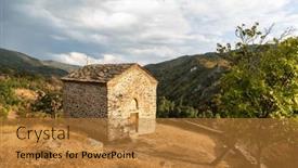  Presentation with holy - Presentation theme featuring church-of-the-most-holy background and a gold colored foreground