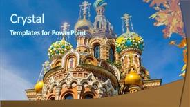  Presentation with blood - Beautiful presentation design featuring church of the savior backdrop and a ocean colored foreground