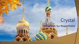  Presentation with church christian - Presentation theme with christian fall - church of the savior background and a lemonade colored foreground