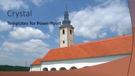  Presentation with kings - Beautiful presentation design featuring church-of-the-three-kings backdrop and a teal colored foreground