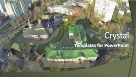  Presentation with unmanned - Cool new slide deck with christian cars - church of transfiguration savior backdrop and a ocean colored foreground