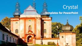  Presentation with virgin mary - Presentation theme enhanced with church-of-virgin-mary-strasin background and a  colored foreground