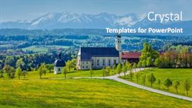  Presentation with pilgrimage - Colorful PPT theme enhanced with church-of-wilparting-irschenberg-upper backdrop and a light blue colored foreground