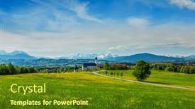  Presentation with pilgrimage - Audience pleasing slide deck consisting of church-of-wilparting-irschenberg-upper backdrop and a tawny brown colored foreground