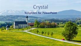  Presentation with bavaria - Theme having church-of-wilparting-irschenberg-upper background and a light blue colored foreground